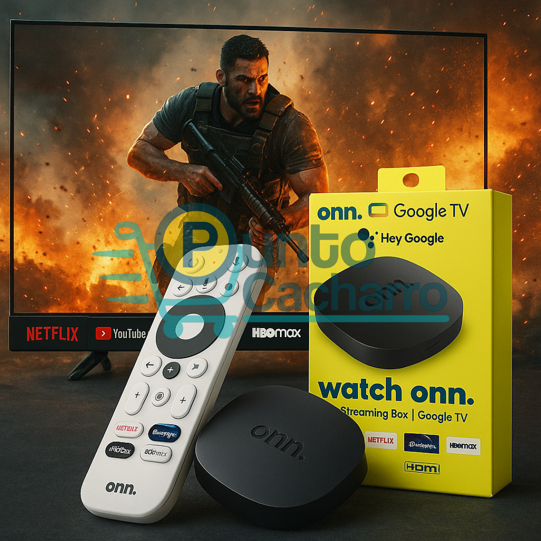 Convierte tu TV en Smart TV con el Watch onn 4K original de GOOGLE - Control con Comandos de Voz
