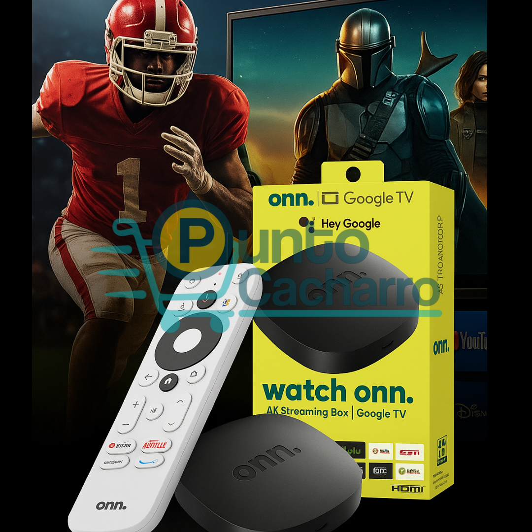 Convierte tu TV en Smart TV con el Watch onn 4K original de GOOGLE - Control con Comandos de Voz