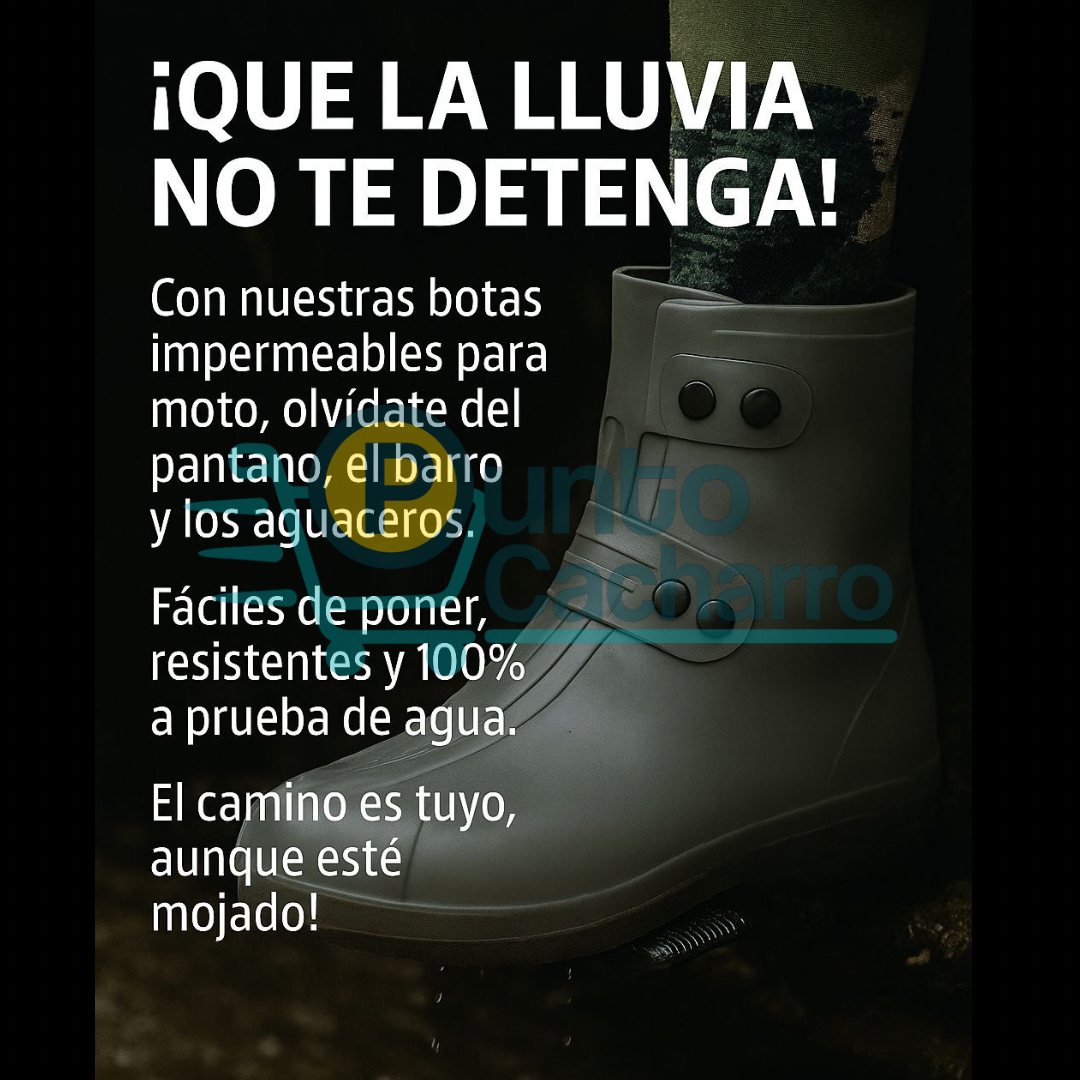 Botas Impermeables para uso en Moto, Bicicleta, Conciertos y otras actividades al aire Libre