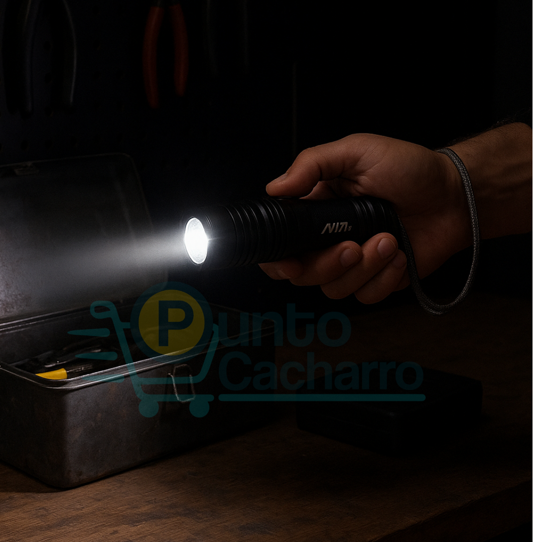 Linterna Táctica NIA AN-701 Recargable – Potencia y Versatilidad en tus manos