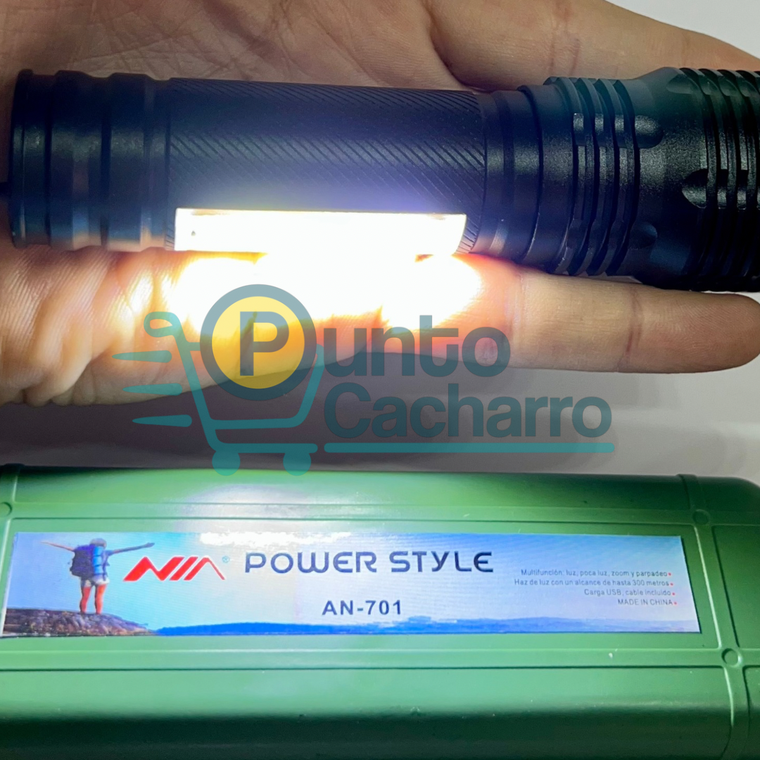 Linterna Táctica NIA AN-701 Recargable – Potencia y Versatilidad en tus manos