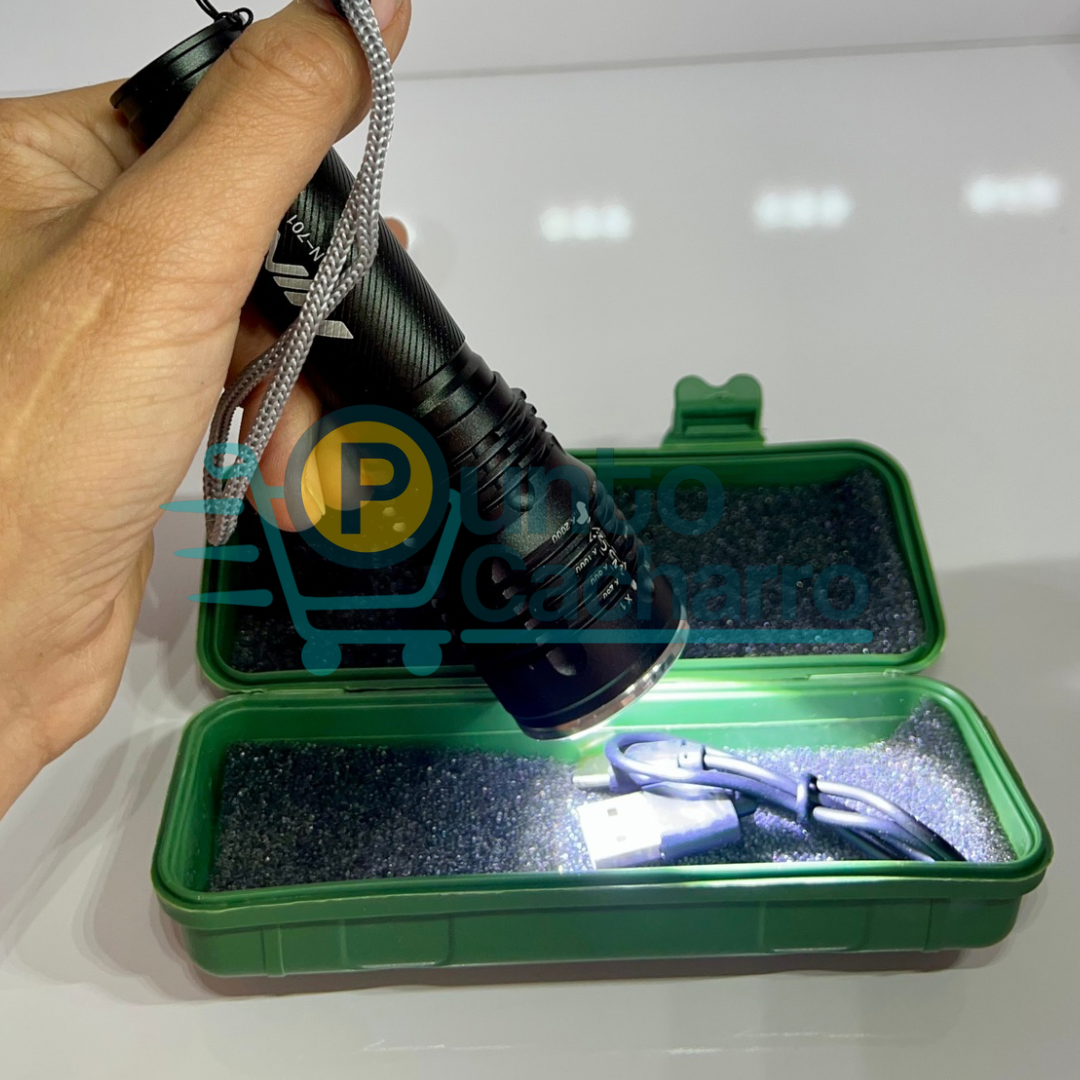 Linterna Táctica NIA AN-701 Recargable – Potencia y Versatilidad en tus manos